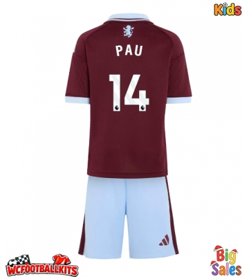 Aston Villa Pau Torres #14 Replica Home Stadium Kit for Kids 2026-27 Short Sleeve (+ pants)